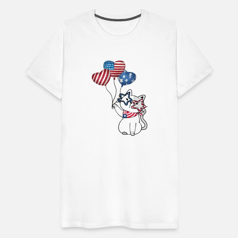 CUTE CAT CELEBRATING FOURTH OF JULY
