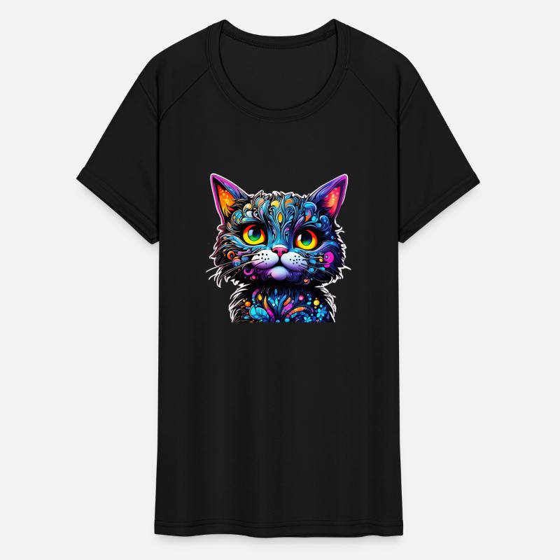 Cute Cat In Bright Colors