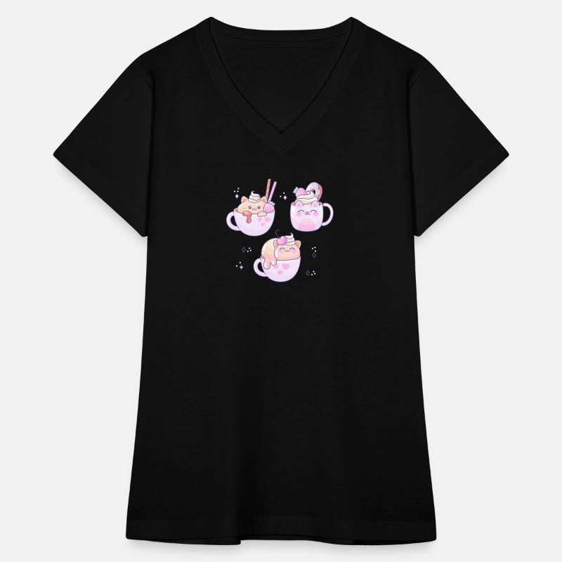 Cute Cat Marshmallow Tea Cups