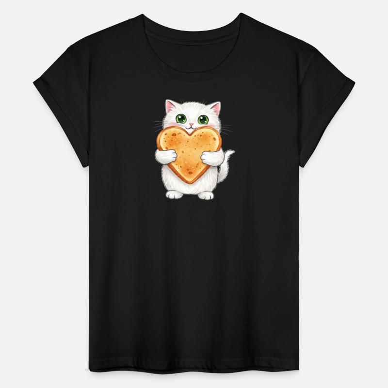Cute Cat with Heart-Shaped Cookie Design