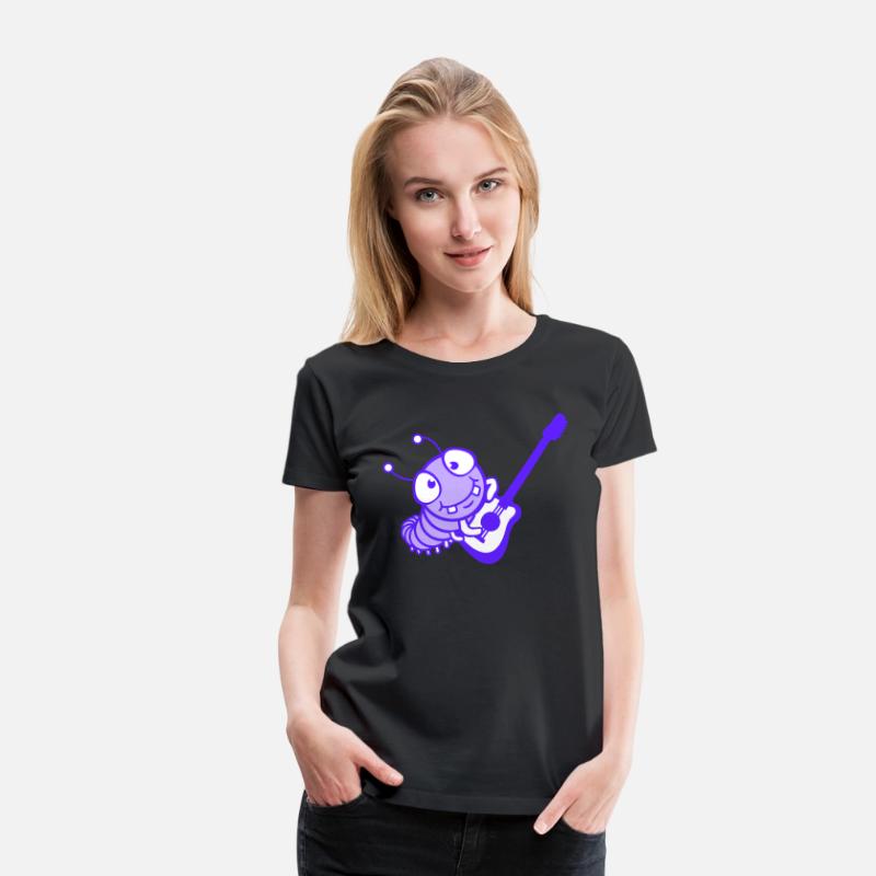 Cute Caterpillar Plays Guitar Bass Party Guitarist
