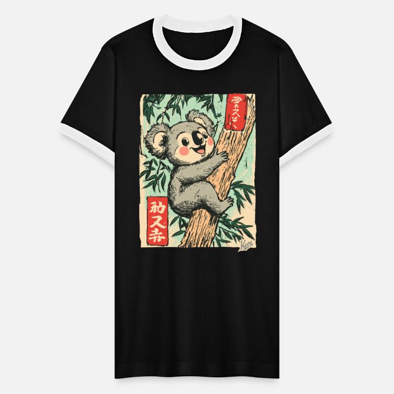 Cute Koala in Vintage Japan Style
