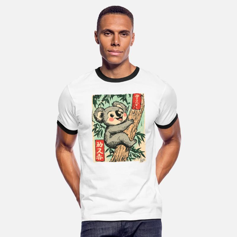 Cute Koala in Vintage Japan Style