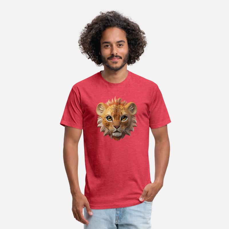 cute lion face animals design