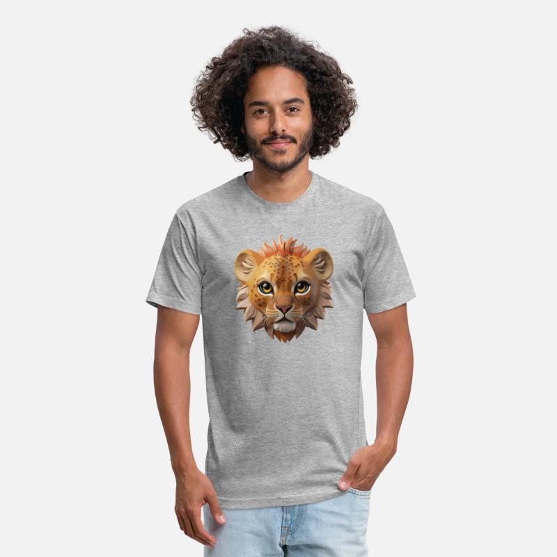 cute lion face animals design