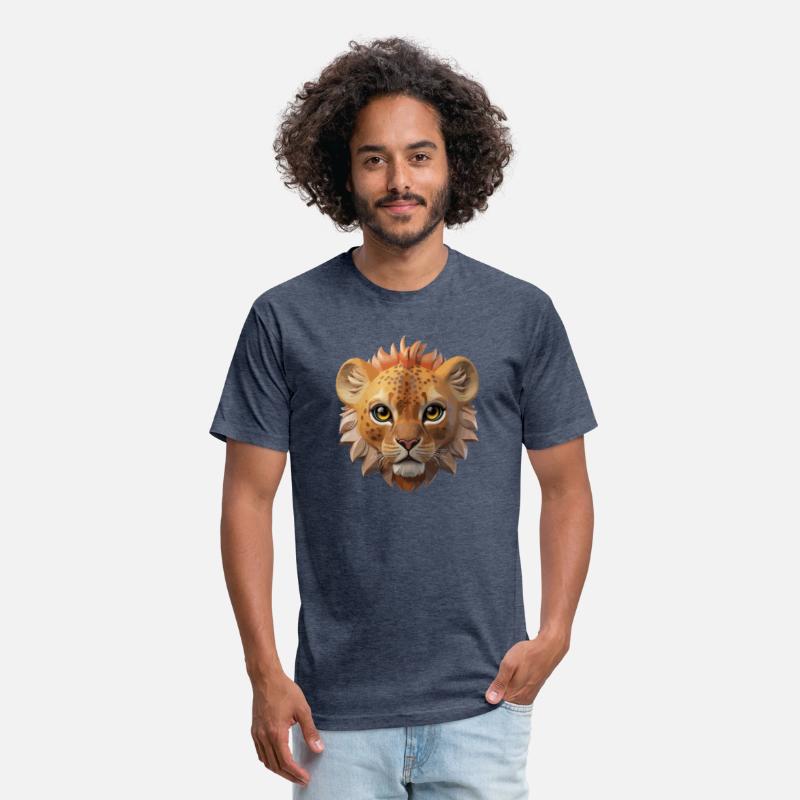 cute lion face animals design