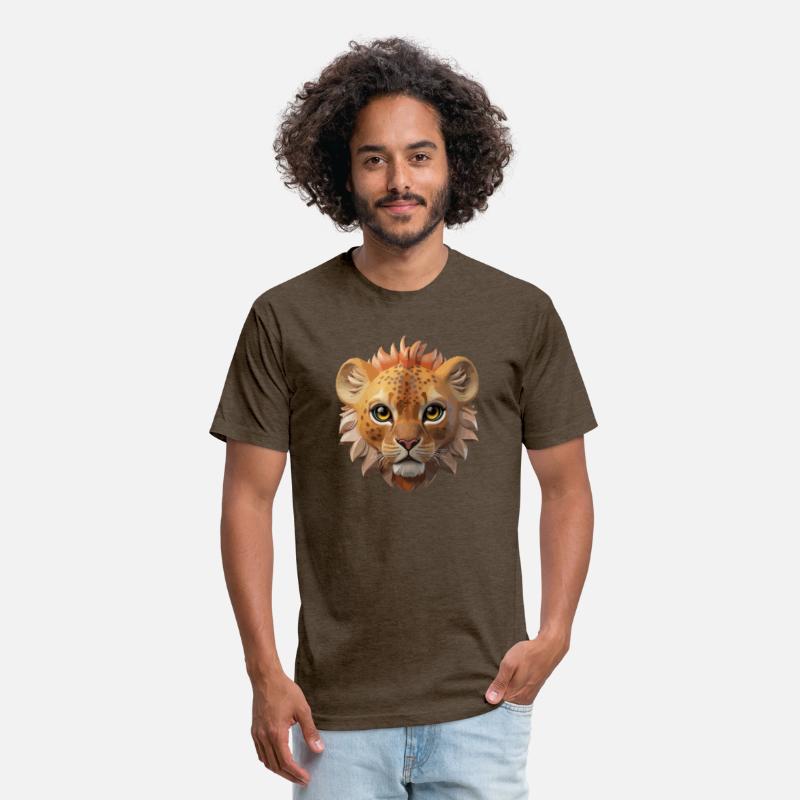 cute lion face animals design