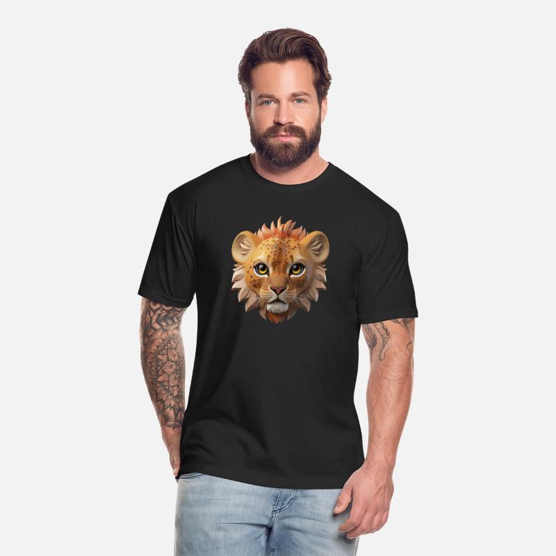 cute lion face animals design