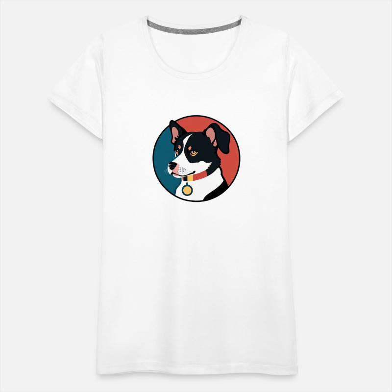 Cute Little Black and White Dog with a Collar