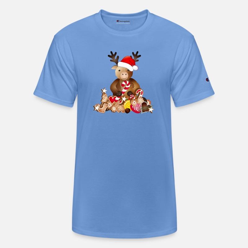 cute reindeer for christmas with santa hat