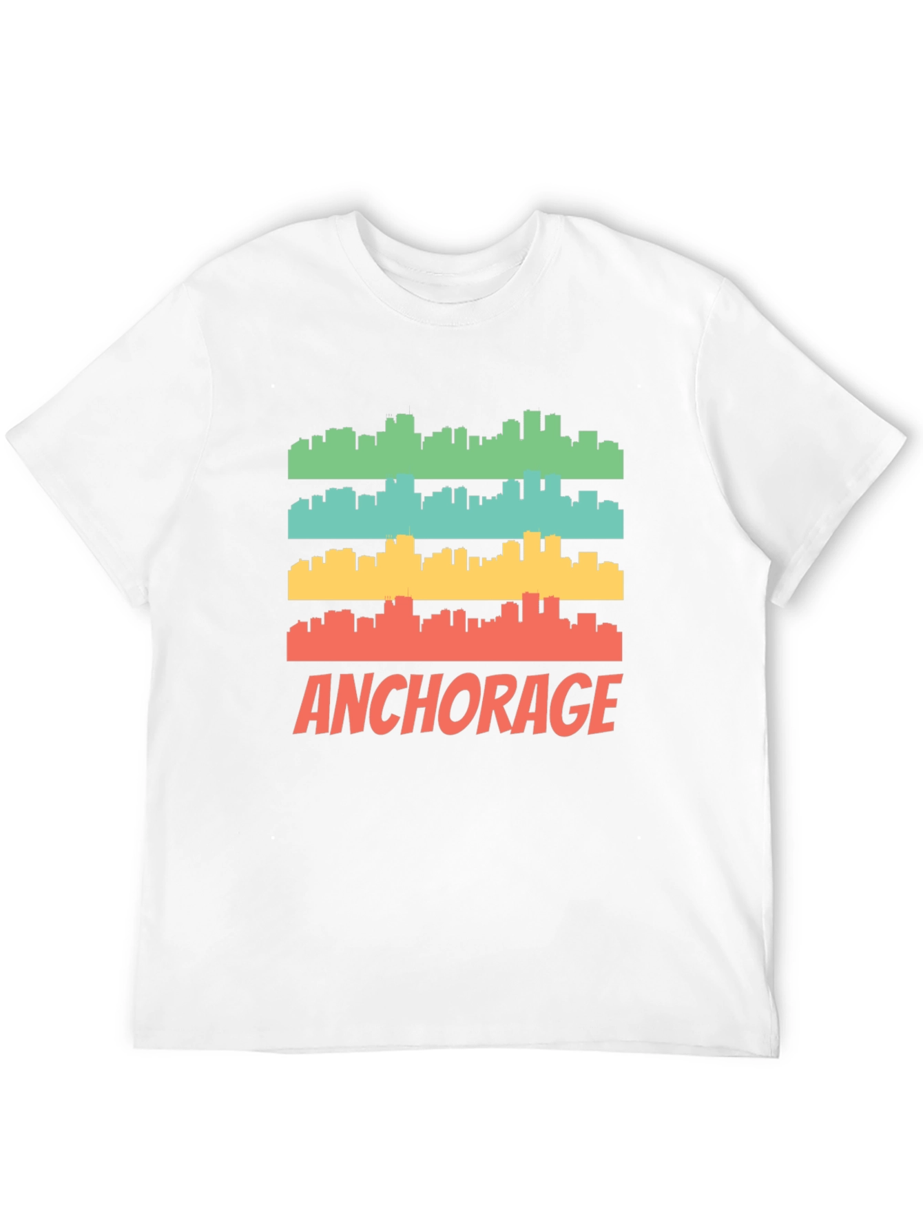Anchorage Skyline Graphic Tee - Retro Style