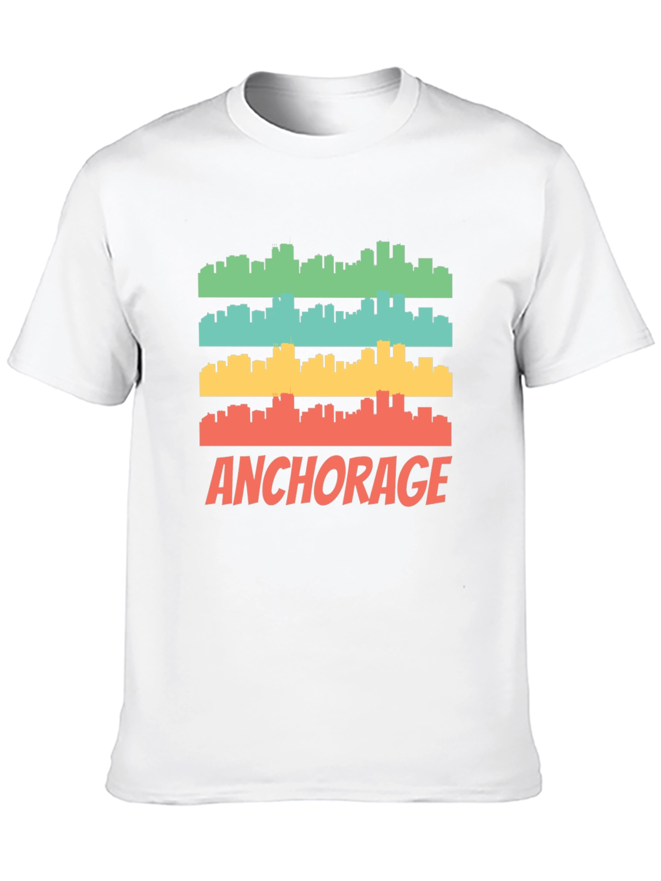 Anchorage Skyline Graphic Tee - Retro Style