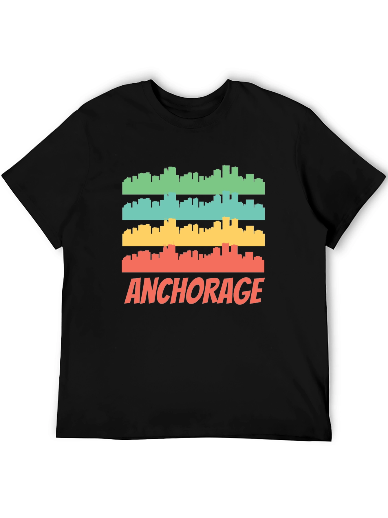 Anchorage Skyline Graphic Tee - Retro Style