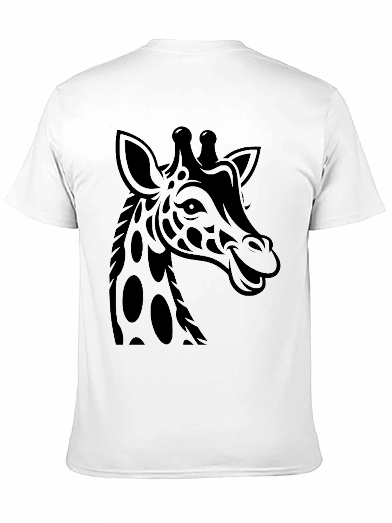 Giraffe Graphic Print Tee - Mens Black T-Shirt