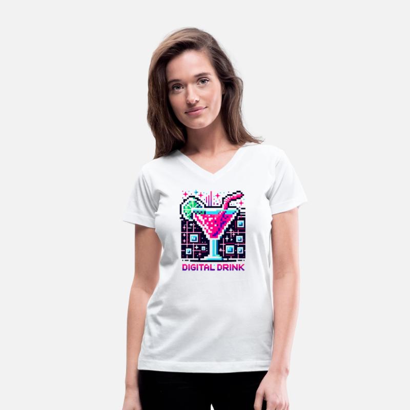 Cyberpunk Cocktail 'Digital Drink' Pixel Art