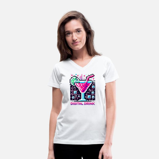 Cyberpunk Cocktail 'Digital Drink' Pixel Art
