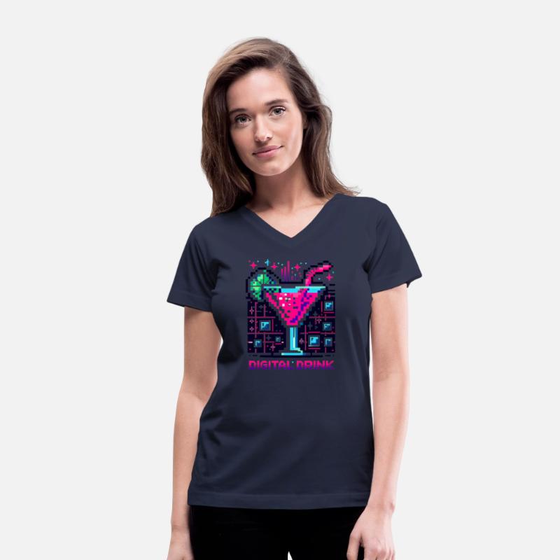 Cyberpunk Cocktail 'Digital Drink' Pixel Art