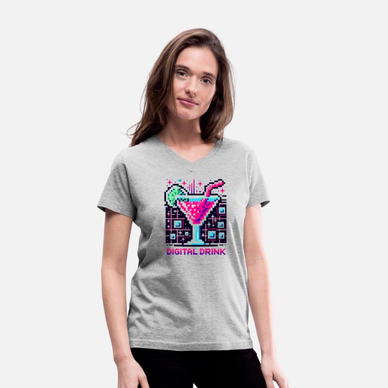 Cyberpunk Cocktail 'Digital Drink' Pixel Art