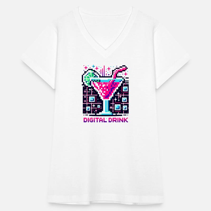 Cyberpunk Cocktail 'Digital Drink' Pixel Art