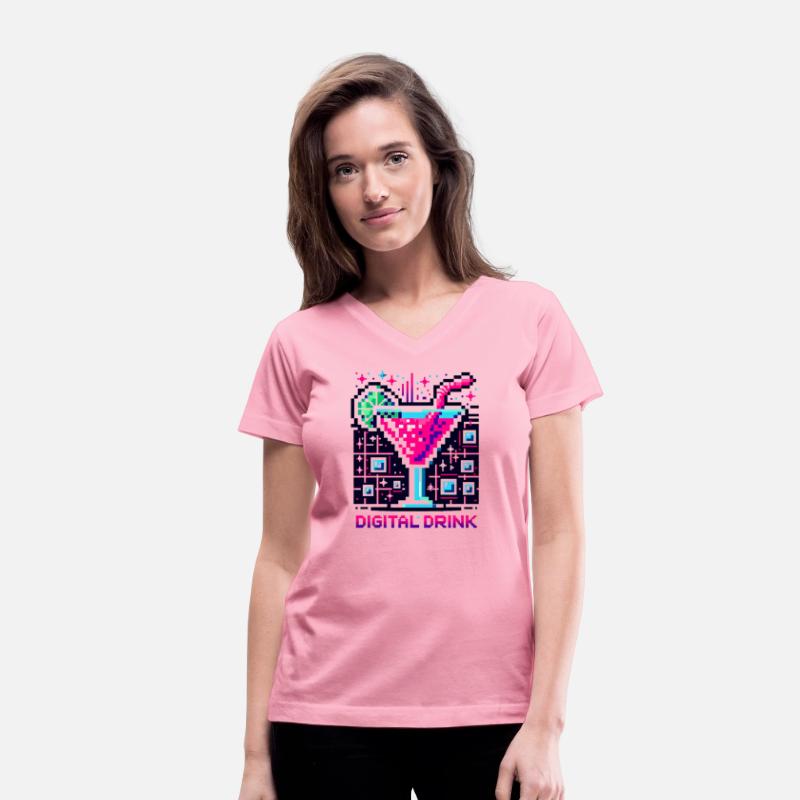 Cyberpunk Cocktail 'Digital Drink' Pixel Art