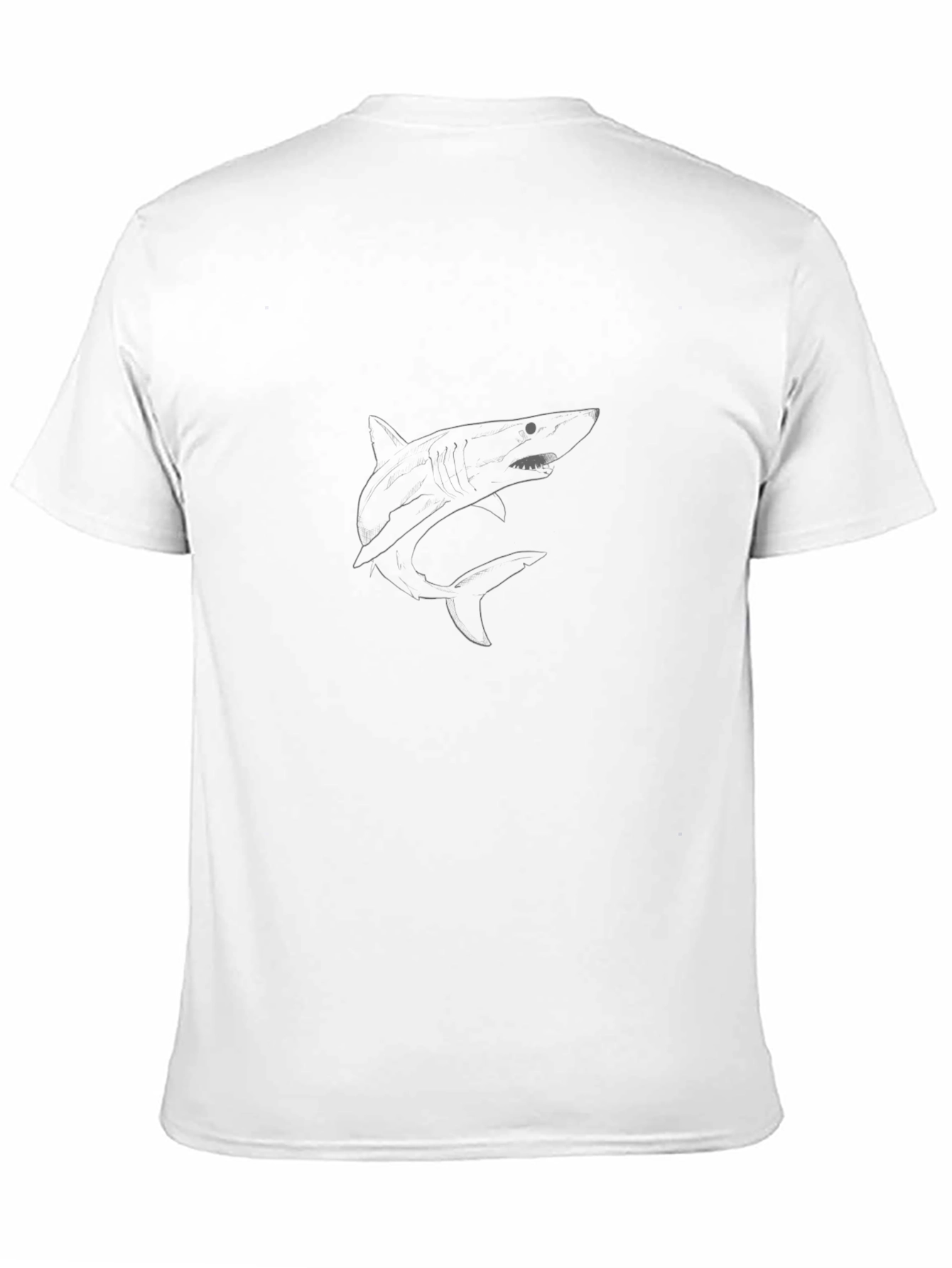 Shark Graphic Print Black T-Shirt