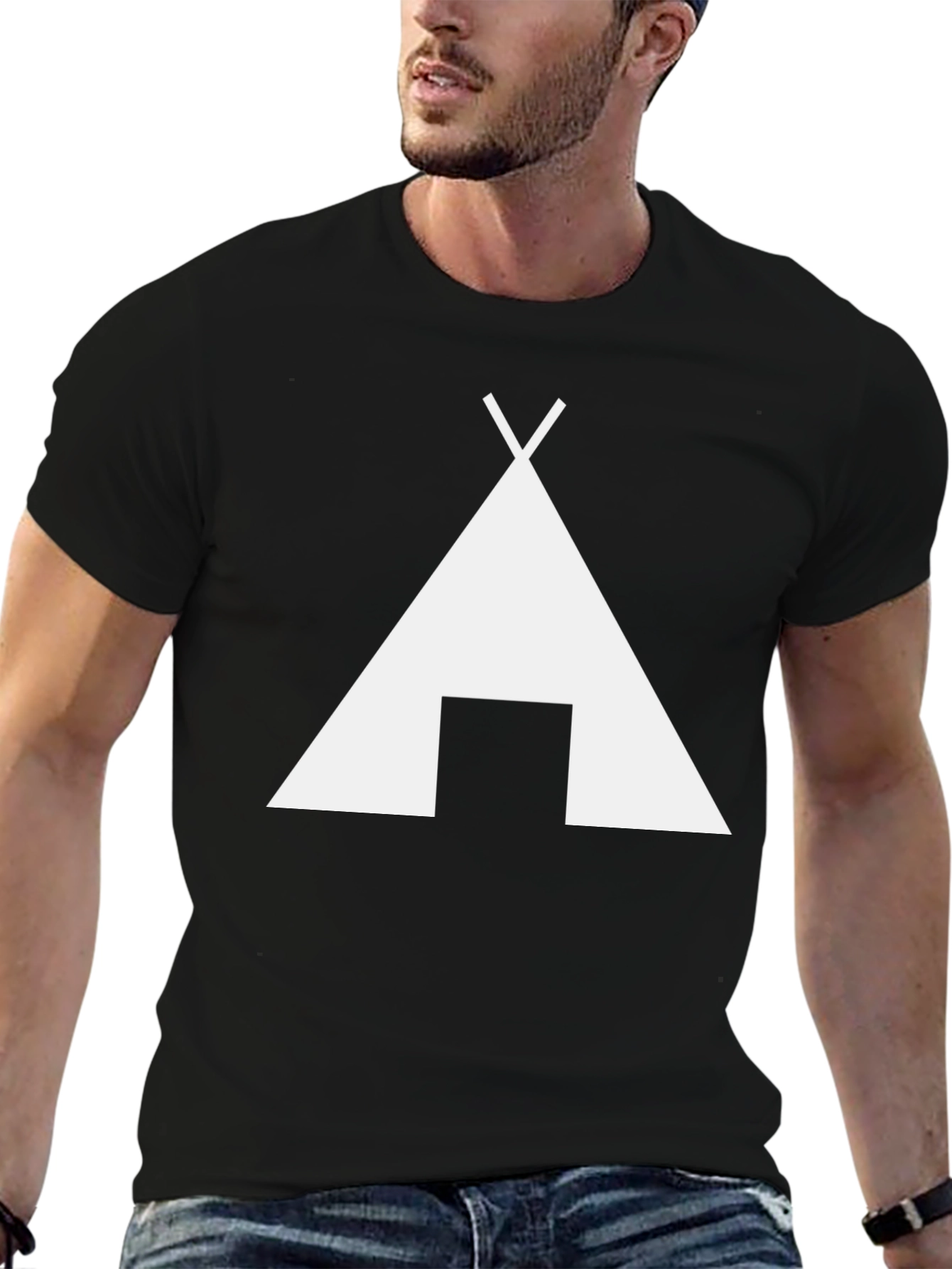 Minimalist Teepee Graphic T-Shirt - Casual Style