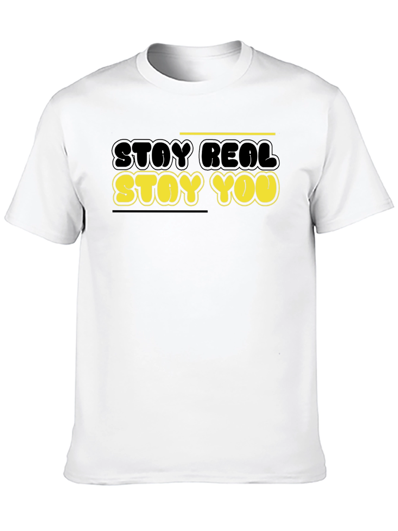 Stay Real Stay You Graphic Tee - Black