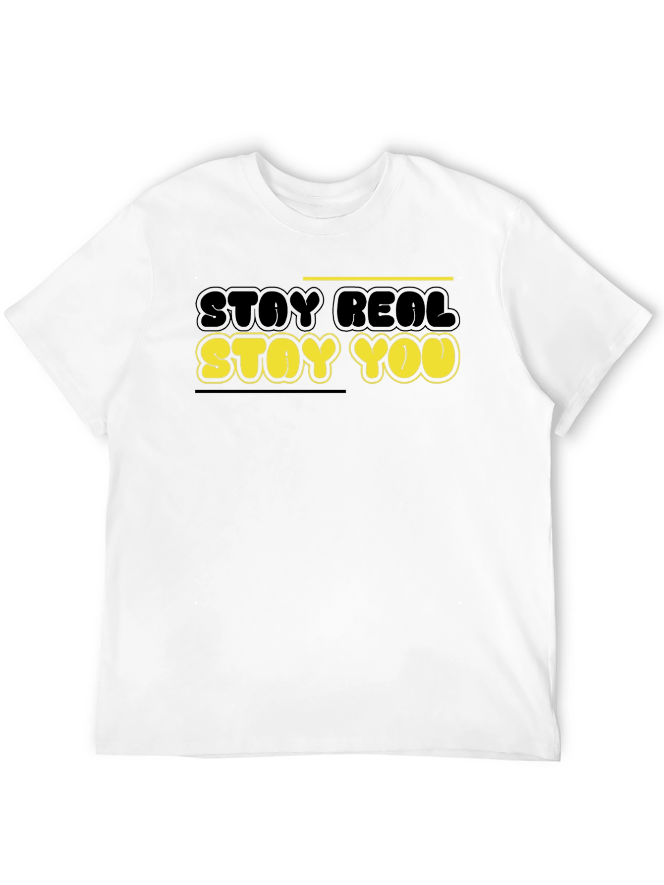 Stay Real Stay You Graphic Tee - Black