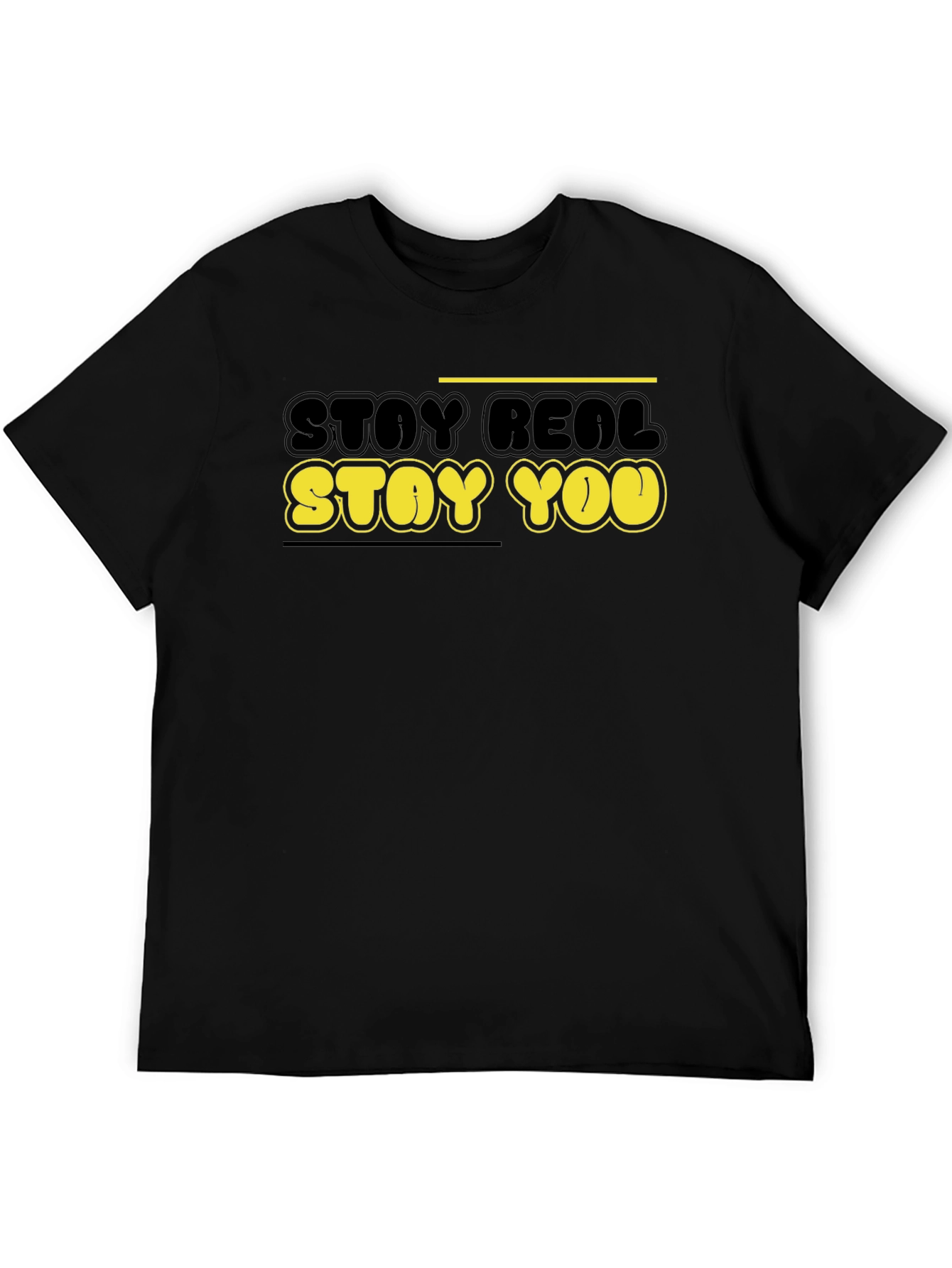 Stay Real Stay You Graphic Tee - Black