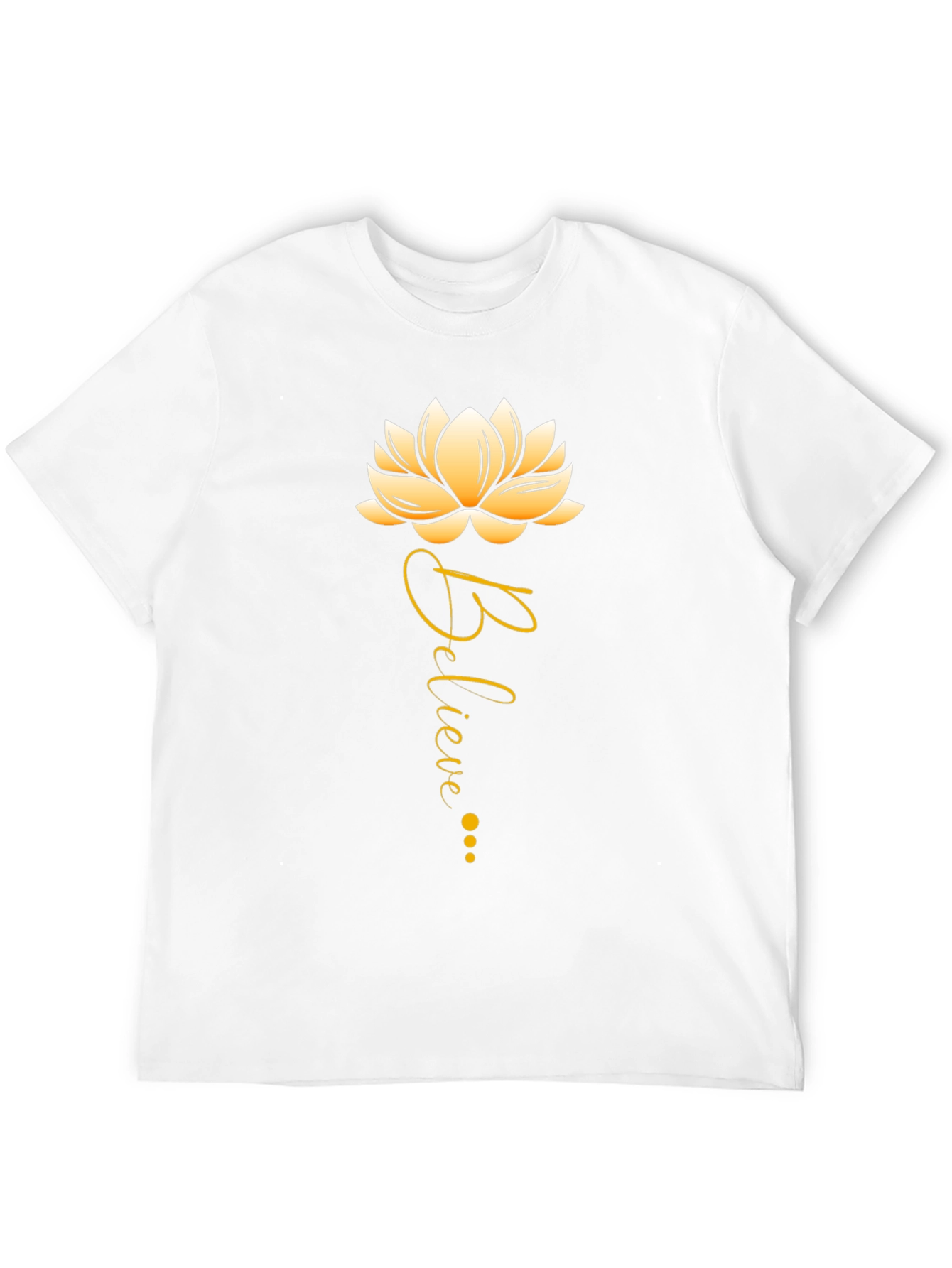 Believe Lotus Graphic Black T-Shirt