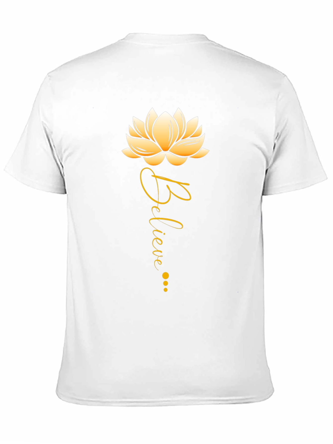 Believe Lotus Graphic Black T-Shirt