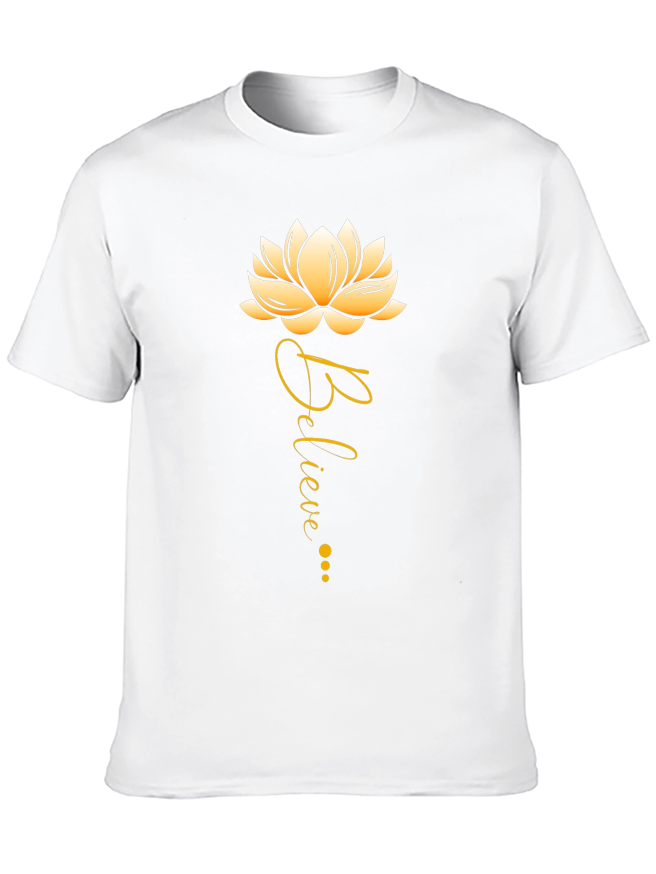 Believe Lotus Graphic Black T-Shirt