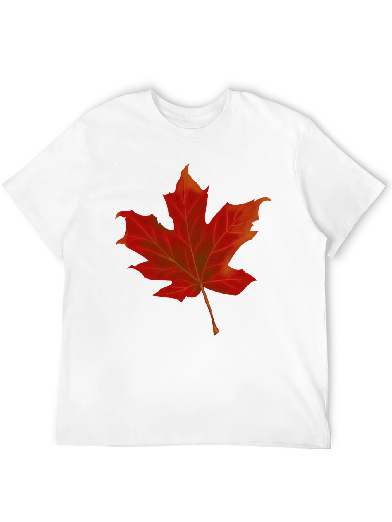 Maple Leaf Graphic Tee - Black Cotton Shirt
