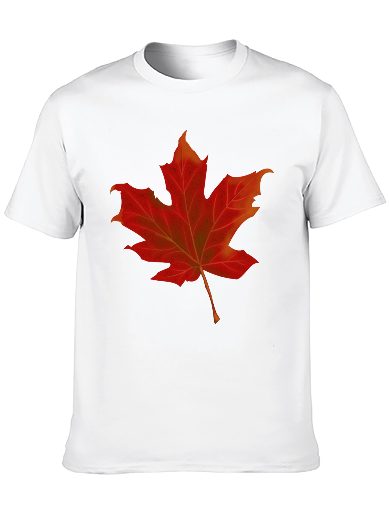 Maple Leaf Graphic Tee - Black Cotton Shirt