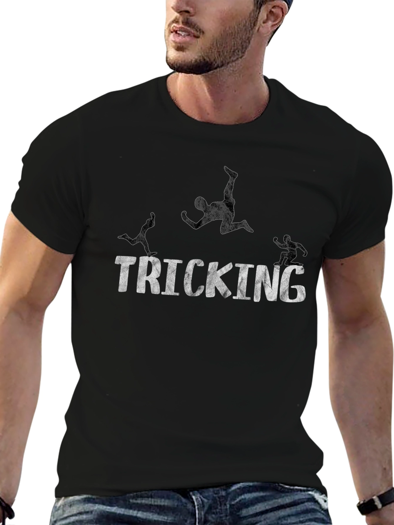 Tricking Silhouette Graphic T-Shirt Black