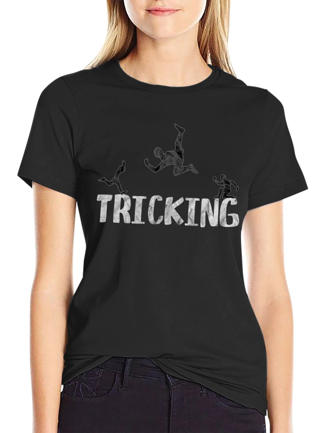Tricking Silhouette Graphic T-Shirt Black