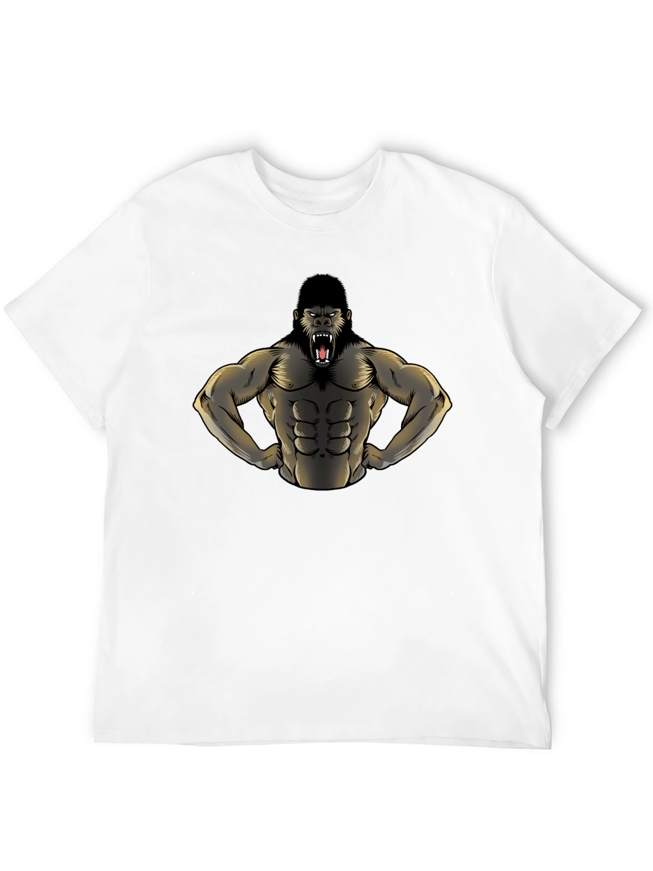 Gorilla Muscle Tee - Black Graphic T-Shirt