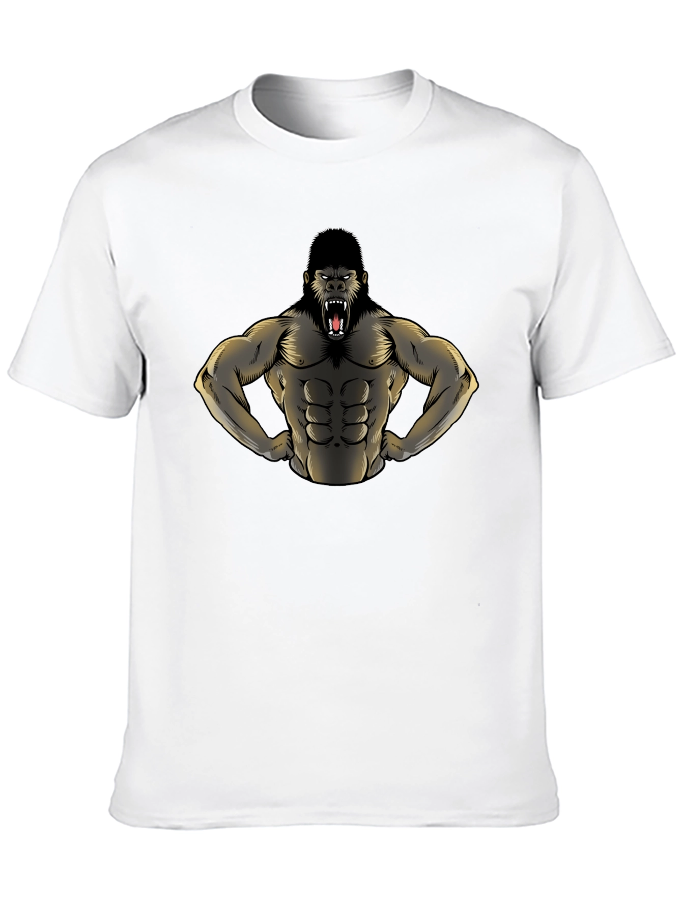 Gorilla Muscle Tee - Black Graphic T-Shirt
