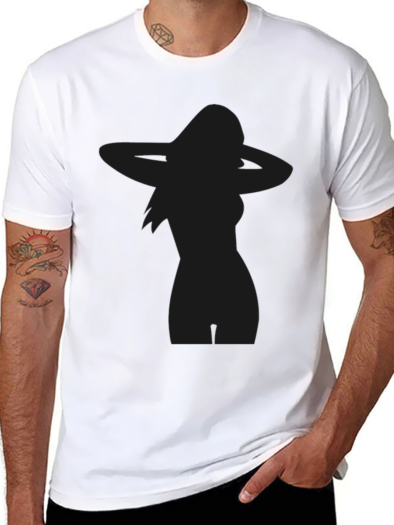 Silhouette Tee - Sexy Woman Print