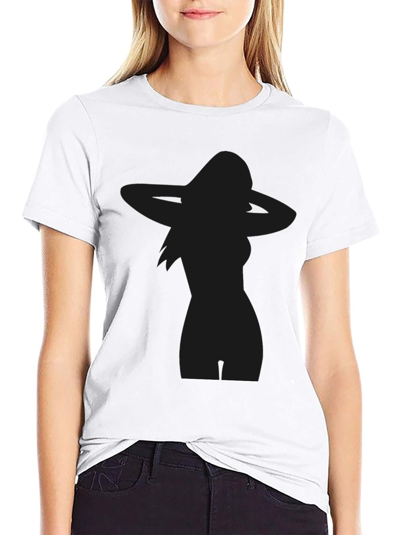 Silhouette Tee - Sexy Woman Print