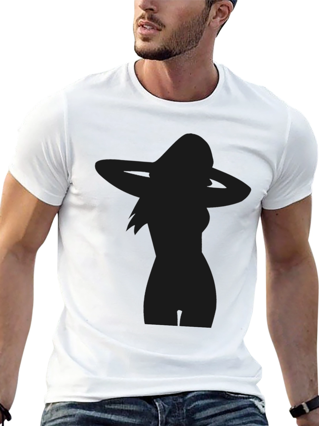 Silhouette Tee - Sexy Woman Print