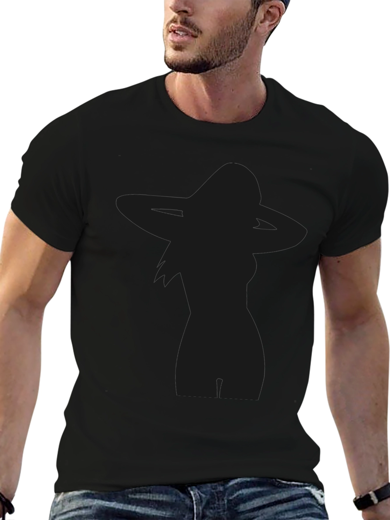 Silhouette Tee - Sexy Woman Print