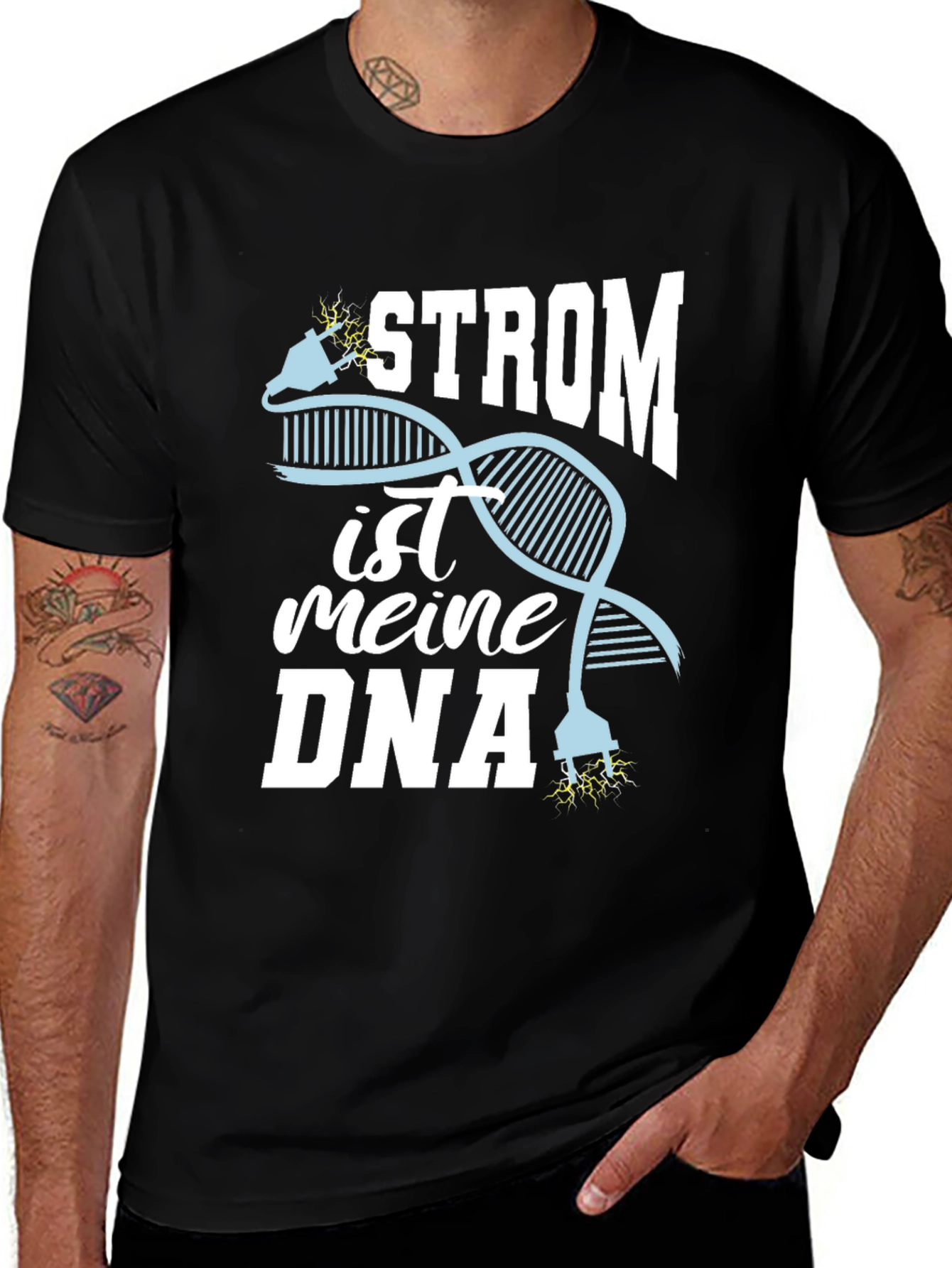 Strom ist meine DNA T-Shirt - Electrician DNA Tee