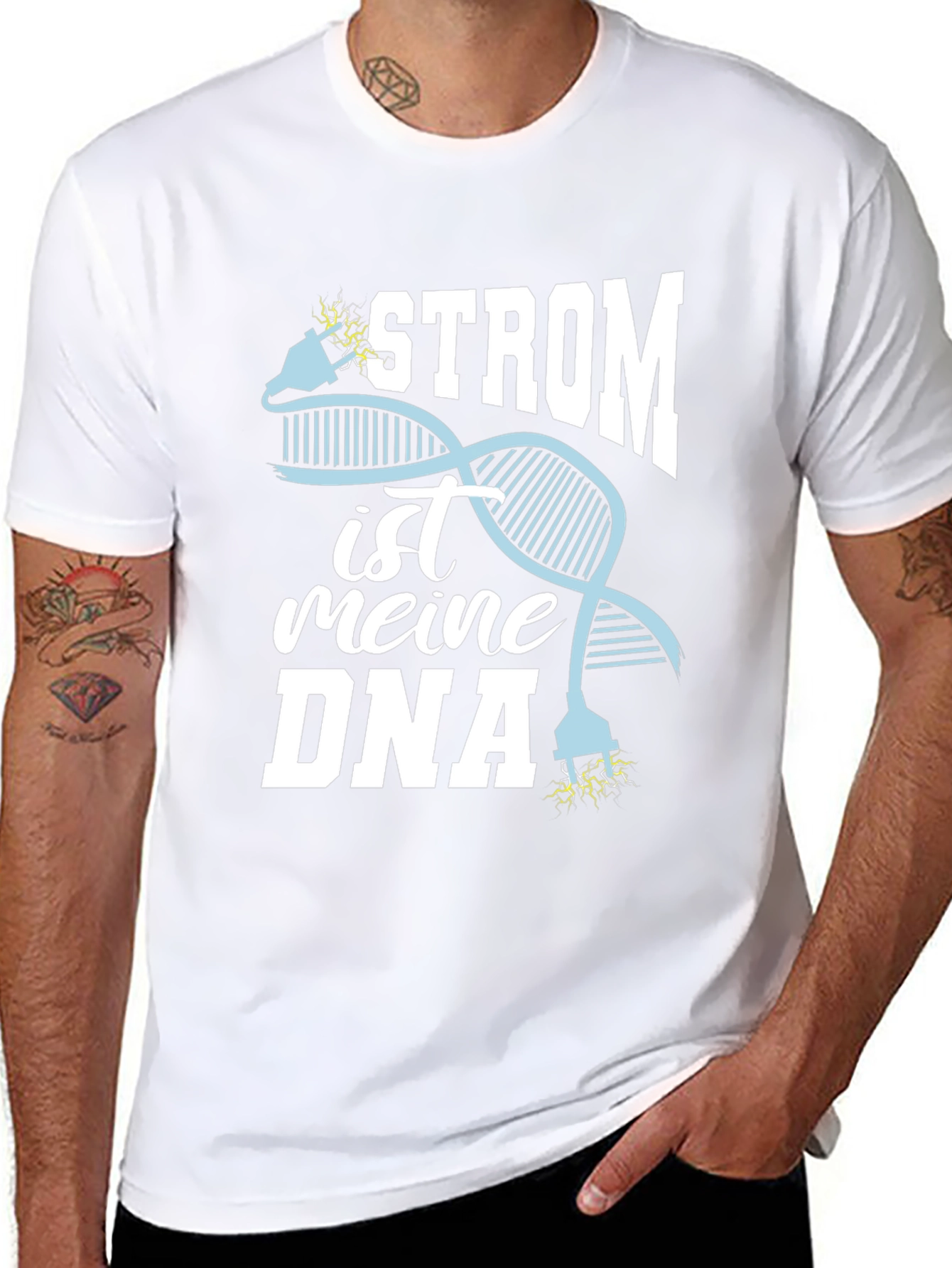 Strom ist meine DNA T-Shirt - Electrician DNA Tee