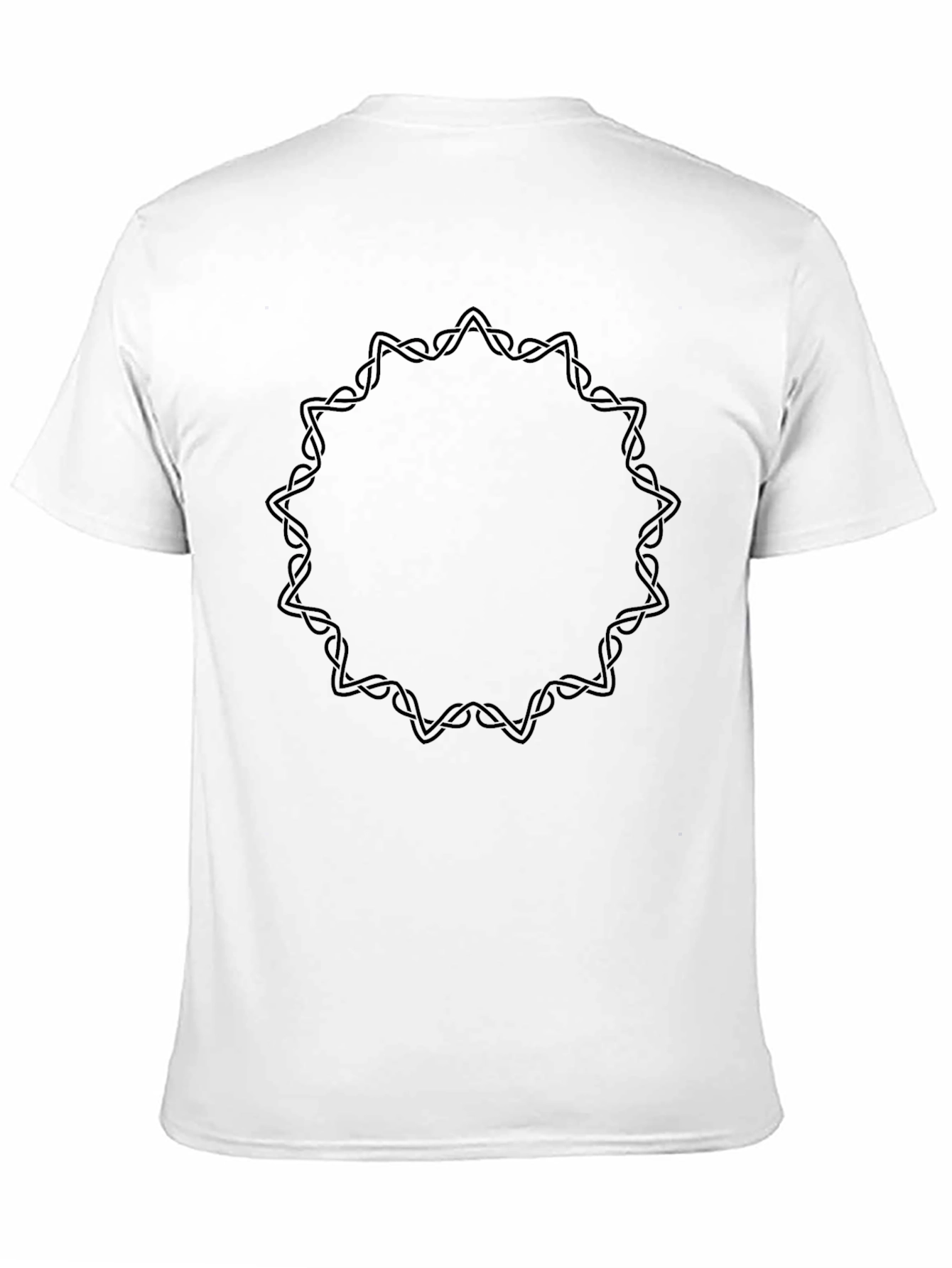 Mens Black Graphic Tee - Celtic Knot Circle