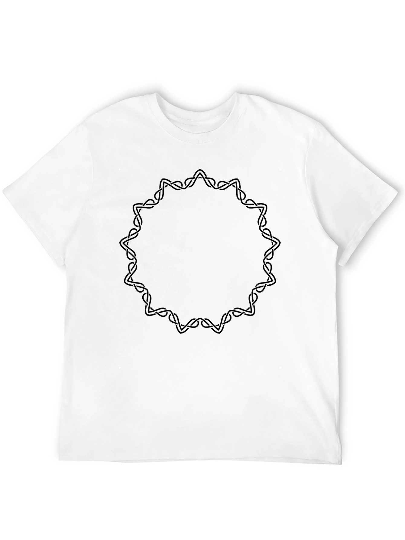 Mens Black Graphic Tee - Celtic Knot Circle