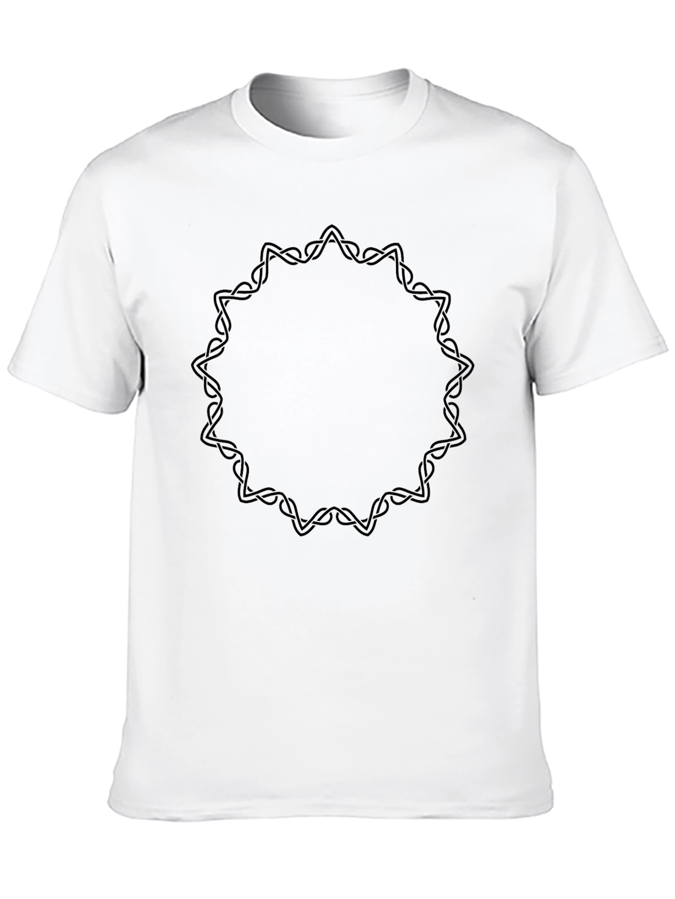 Mens Black Graphic Tee - Celtic Knot Circle