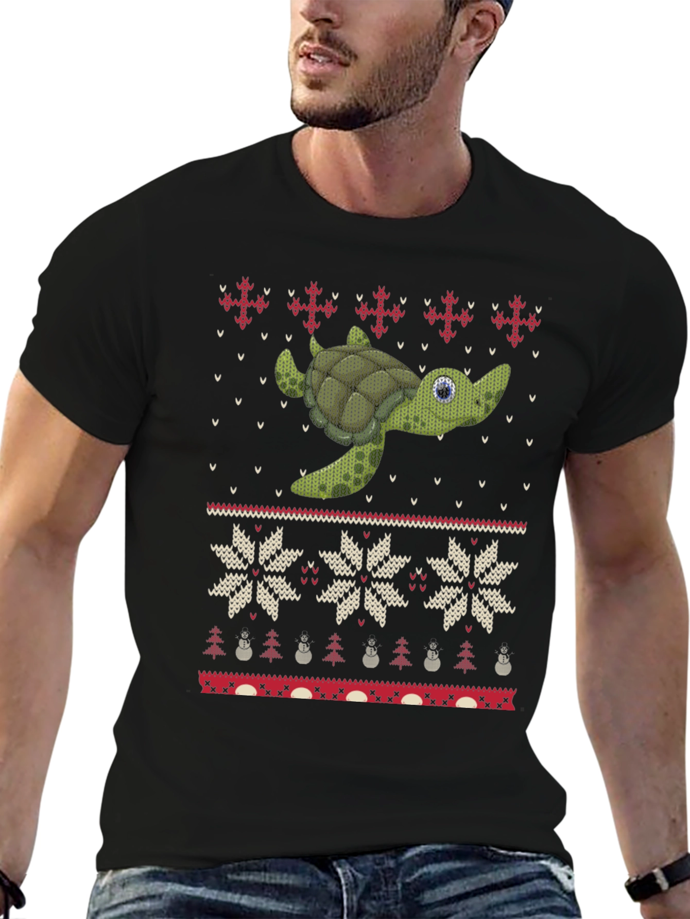 Turtle Ugly Christmas Sweater T-Shirt