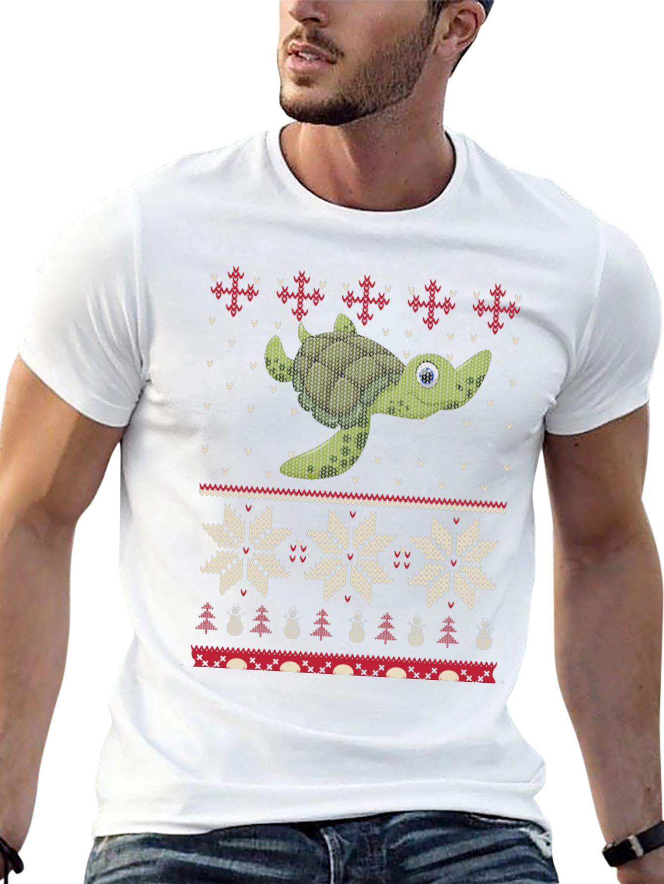 Turtle Ugly Christmas Sweater T-Shirt