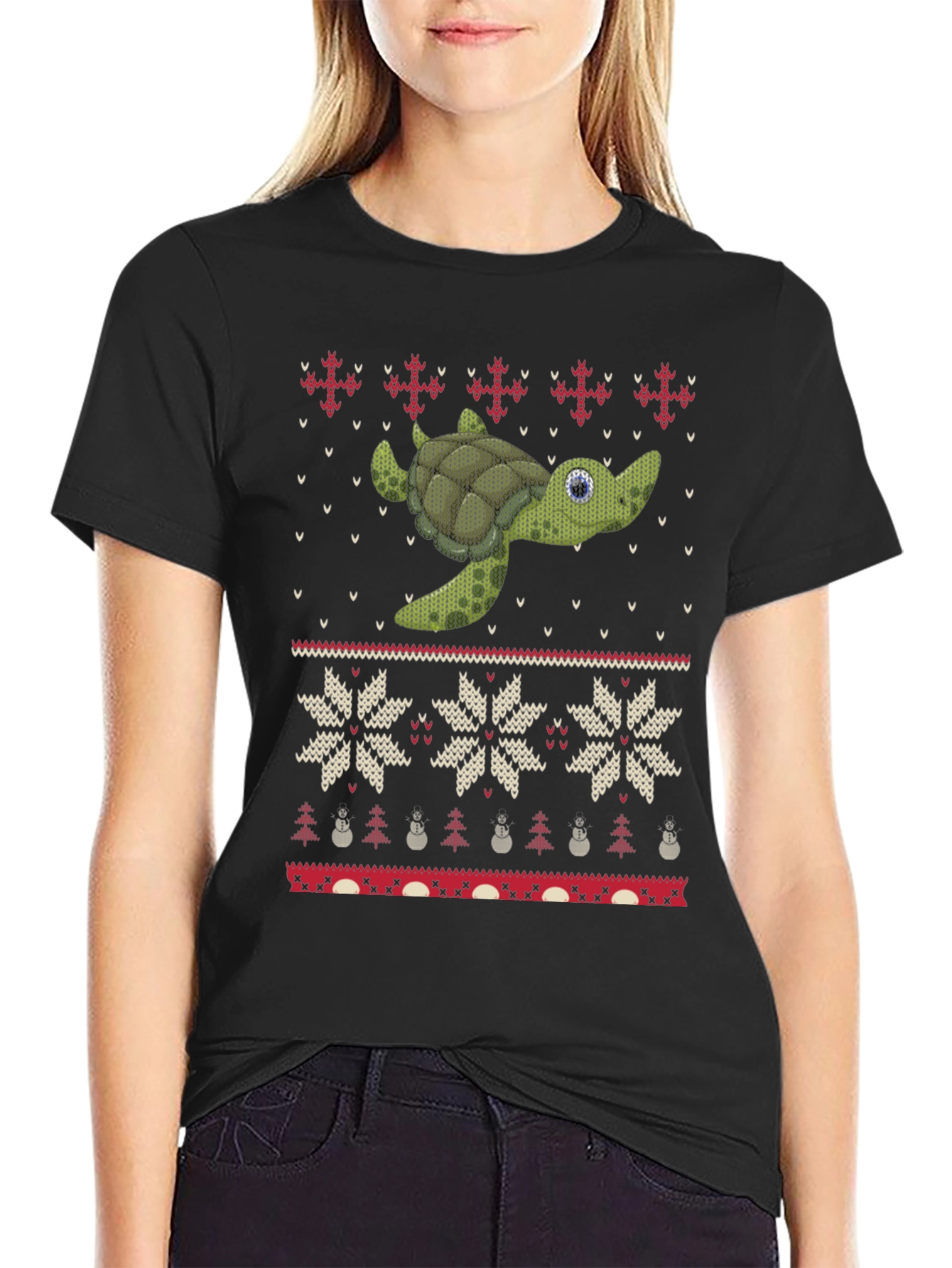 Turtle Ugly Christmas Sweater T-Shirt